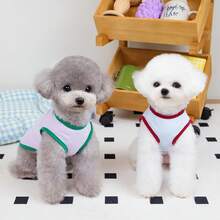 PETSIN Pet Spring New Dog Clothes Animal Supplies Pet Clothing Dog Tank Top Cat T-Shirt Teddy Outfits Small Animal Attire Casual Cool Tank Top Dog Clothes Cat Clothes Two-Season Spring & Summer New Tank Top - Multicolor - View 12
