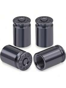 4PCS Aluminum Alloy Bullet Shell Tire Valve Stem Caps Decorative Dustproof Car Air Stem Cover For Cars SUV Trucks Bikes Motorcycles Bicycles Auto Accessories - A - View 17