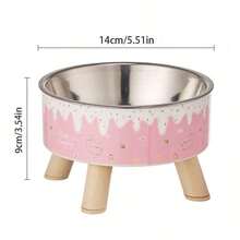 1pc/2pcs Stainless Steel Elevated Pet Bowls With Sturdy Stand, Anti-Slip & Anti-Spill, Large Capacity For Cat And Dog Food And Water - multicolor - View 11
