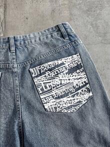 AXEPEAK Quần short Bermuda denim dáng rộng, chất liệu denim mài, thích hợp mặc hàng ngày đi làm, thời trang thường ngày dành cho nam giới, thích hợp cho mùa hè. - Màu xanh lam - Xem 4