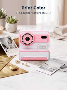 Teckwe Kids Instant Print Camera, 1080P Digital Camera With Zero Ink Thermal Printer, Portable Photo Camera For Children, Selfie Camera With Print Paper, Birthday Gift For Girls Boys - Multicolor - View 2
