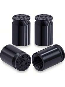4PCS Aluminum Alloy Bullet Shell Tire Valve Stem Caps Decorative Dustproof Car Air Stem Cover For Cars SUV Trucks Bikes Motorcycles Bicycles Auto Accessories - A - View 19