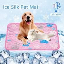 Washable Dog Cooling Mat Ice Silk Cooling Mat For Dogs Pet Self Cooling Pad Blanket Dog Cooling Pad For Indoor & Outdoor Car Seats - Pink - View 5