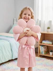 Cozy Pixies 1 chiếc, Gối trang trí hình hoa cánh hồng, kiểu dáng ấm cúng, thích hợp cho không gian sofa và phòng trẻ em. - Hồng - Xem 2