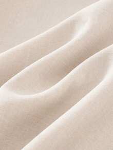 SHEIN PETITE CURVE Pantalones casuales minimalistas de unicolor talla grande - Caqui - Ver 10