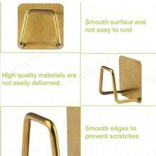 2 Packs Golden Adhesive Sponge Holders, Stainless Steel Dish Sponge Holders For Sink Soap Sponges Rack Hanger Kitchen Accessories - Gold - View 12