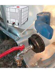 1个快速连接合金水龙头适配器，适用于264.17加仑IBC水箱 - S60X6螺纹，耐用金属和塑料花园软管接头 - A - 查看 4