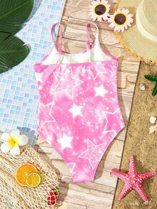 Young Girls' Casual Minimalist One-Piece Swimsuit, Suitable For Summer - Multicolor - View 2