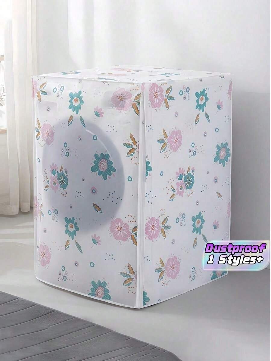 1件装花卉图案洗衣机罩 - 通用型上翻式洗衣机防尘罩,采用易清洁面料,装饰性花卉图案家电罩,适用于洗衣房、家居装饰,防宠物毛发和灰尘(适用于大多数品牌) - 小花款 - 查看 1