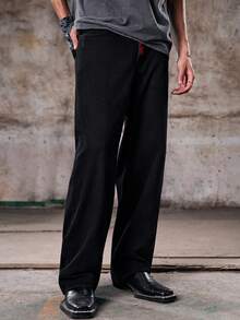 Skyrend Men's Stylish American Retro Straight Jeansemo - Red - View 4