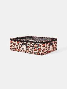 Betty Boop x SHEIN Cartoon Pattern Large Capacity Travel Storage Bag - Leopard Brown - View 2