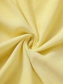 Franclia Plus Size Asymmetrical Hem Bowknot Sleeveless Chiffon Blouse, Fashion Resort Style, Spring/Summer - Yellow - View 4