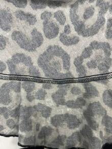 SHEIN Holidaya Chân váy maxi dài xẻ đùi bằng vải cotton in họa tiết da báo, thích hợp cho kỳ nghỉ hè, đi biển, trang phục nữ. - Nhiều màu - Xem 6