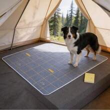 1pc Cute Cartoon Pattern Pet Waterproof Urine Pad, Breathable Lightweight Washable Mat For Small Pets, Suitable For AllSeasons,Random Pattern Cutting, Not Machine Washable, Bottom Not Waterproof - Large gray grid - View 3