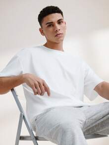 Driftmere Men's Lightweight Breathable T-Shirt, Polyester Slim Fit Short Sleeve Casual Sports Top, Summer - White - View 8