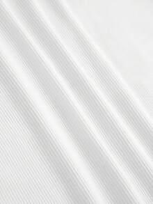 ROMWE Avant Áo thun nữ thêu chữ hoa ngọt ngào, đa năng, dễ phối đồ, phong cách thường ngày. - trắng - Xem 4