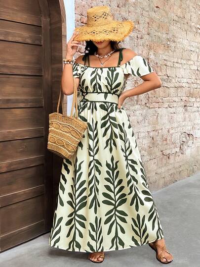 Breezaya Plus Size Women Casual Vacation Floral Print Summer Dress