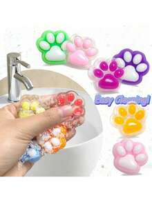 MINKOJA Stress Relief Toy Taba MINI Cat Paw, 1/5/10/20/30/40Pcs Squeeze Toy Paw, Cute Sensory Toys, Handmade Soft Silicone Sticky Toys, Bouncy Stress And Relaxation Toy, Stretchable Springy Cat Paw, Gifts For Girl,Birthday Gifts,Party Gift - Multicolor - View 6