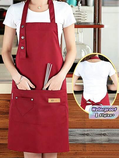 1 chiếc tạp dề chống thấm nước, chống dầu mỡ dùng trong gia đình, tạp dề có túi, tạp dề nhà bếp chống bám bẩn bằng chất liệu poly, tạp dề nấu ăn thích hợp cho gia đình, nhà hàng, thủ công, làm vườn, nướng BBQ, trường học, quán cà phê, ngoài trời, tạp dề cho nam và nữ (màu đen) quà tặng Giáng sinh