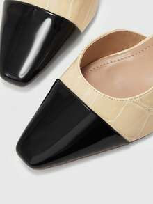 CUCCOO BIZCHIC Women's Pointed Toe Contrast Color Everyday Fashionable High Heels Valentine's Day Spring Shoes - Huangxing - View 6