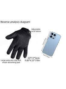 1 Pair Tactical Gloves, Touch Design, Fitness Protection, Full Finger Gloves For Sports, Motorcycle Riding, Hunting, And Walking. - Multicolor - View 3