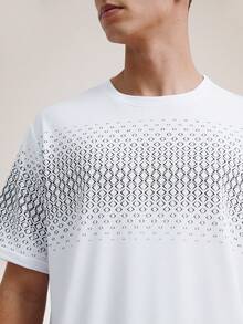 Driftmere Men's Crew Neck Short Sleeve Printed Casual T-Shirt, Everyday Wear Men T Shirts Casual - White - View 5