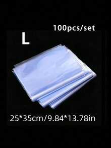 100个PVC热缩袋 - 透明热缩膜，用于包装、密封和储存，防尘塑料袋，适用于家庭、办公室、旅行、厨房、浴室（3.94*5.91英寸、4.72*7.87英寸、9.84*13.78英寸、11.81*15.75英寸） - 礼品包装、收纳整理和家居用品 - 白色 - 查看 9