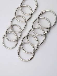 5.5cmDiameter Large Loose Leaf Binder Rings, 10pcs/Pack (55mm - 10pcs) - silver - View 3