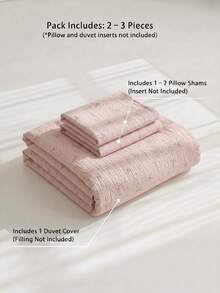 Veyra Day Bộ 2/3 món, chất liệu 100% polyester dệt jacquard, mềm mại và thân thiện với da (vỏ chăn + 1/2 vỏ gối, không bao gồm chăn bông), bộ sưu tập chăn ga gối polyester hiện đại dùng được cả bốn mùa. - Nhiều màu - Xem 4
