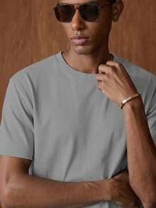 Manfinity VCAY 3-Pack Men's Solid Color Crew Neck Short Sleeve T-Shirts For Summer - Multicolor 9 - View 4