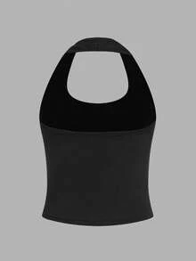 SHEIN Girlism 6 chiếc áo tank top thể thao ôm sát cho bé gái tuổi teen, nhiều màu sắc, kiểu dáng racerback cơ bản. - Nhiều màu - Xem 3