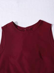 SHEIN Sparklyn 两件套少女无袖荷叶边露背背心和蝴蝶结印花长裤夏季套装，适合外出、度假、购物，休闲百搭 - 彩色 - 查看 7