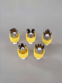 Conjunto de 5/8 cortadores de aço inoxidável com ejetor para frutas, legumes, biscoitos, sanduíches e outras delícias. Ideal para confeitaria criativa. Perfeito para o Natal. Utensílios de cozinha essenciais para uma cozinha campestre. - Multicolorido - Ver 16