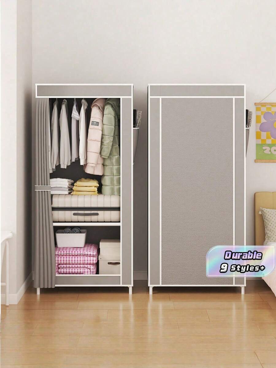 1pc Household Simple Wardrobe, Simple And Space-Saving, Large Capacity Can Store Clothes And Bedding In Layers, Simple Installation, Small Apartment Renters, I Am A Storage Artifact - Multicolor - View 1