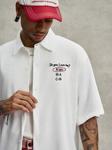 PAVTROS Men's Casual Single-Breasted Short Sleeve Shirt For Summer - White - View 6