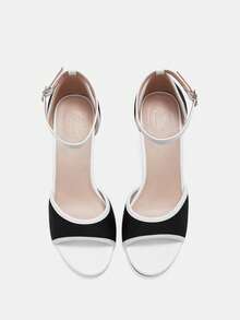 CUCCOO CURVES Giày sandal đế dày cho nữ, đa năng cho công sở và đi làm, thoáng khí, giày cao gót hở mũi đế vuông mùa hè, giày dự tiệc cưới, tiệc chiêu đãi. - trắng - Xem 9