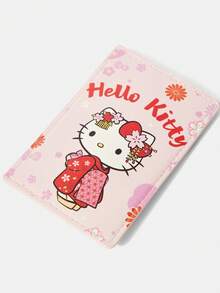 HELLO KITTY AND FRIENDS | SHEIN 粉色花朵图案时尚便携印花卡包 - 粉色 - 查看 2