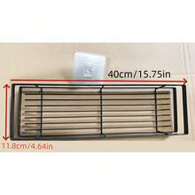 1pc Wall-Mounted Bathroom Storage Rack, Metal Material, Large Capacity Shower Shelf, Toiletry Storage Rack, Bathroom & Kitchen Storage Rack, Perforated Draining Rack, Bottle Storage Rack, Bathroom Wall Storage, Suitable For Bathroom, Kitchen, Balcony, Vanity, Shower Area, No Drilling Installation Bathroom Accessories - Multicolor - View 15