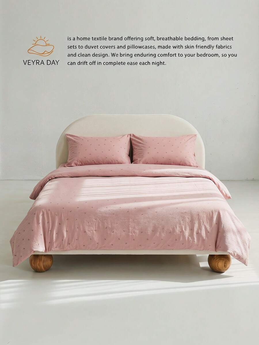 Veyra Day Bộ 2/3 món, chất liệu 100% polyester dệt jacquard, mềm mại và thân thiện với da (vỏ chăn + 1/2 vỏ gối, không bao gồm chăn bông), bộ sưu tập chăn ga gối polyester hiện đại dùng được cả bốn mùa. - Nhiều màu - Xem 1