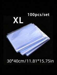 100个PVC热缩袋 - 透明热缩膜，用于包装、密封和储存，防尘塑料袋，适用于家庭、办公室、旅行、厨房、浴室（3.94*5.91英寸、4.72*7.87英寸、9.84*13.78英寸、11.81*15.75英寸） - 礼品包装、收纳整理和家居用品 - 白色 - 查看 10