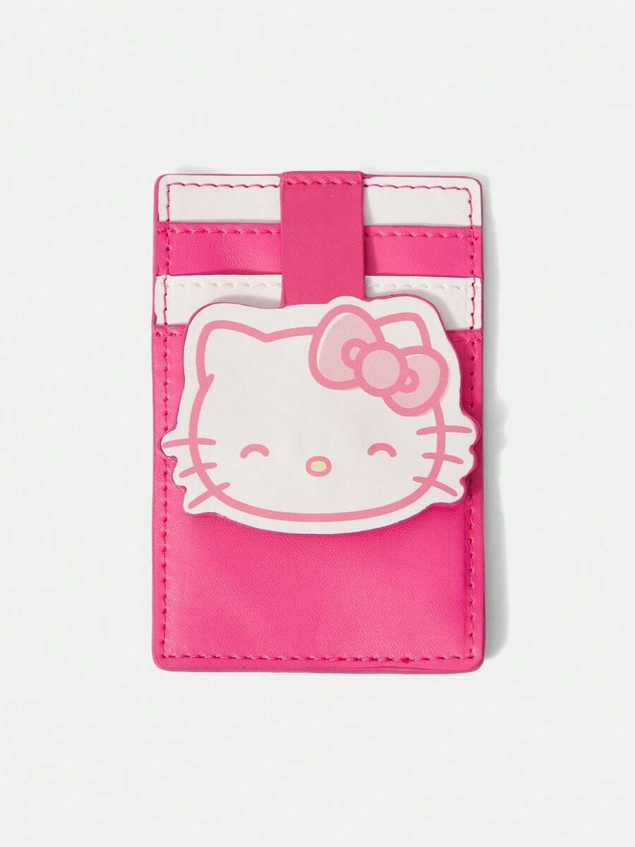 HELLO KITTY AND FRIENDS | SHEIN A Rose Red Stylish Portable Printed Card Bag - Hot Pink - View 1