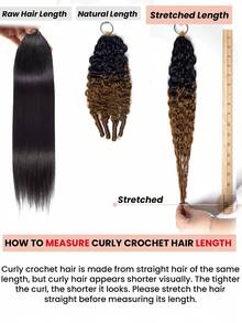 Boho Braids Tóc giả móc sợi lông vũ màu nâu ombre, tóc xoăn kiểu Miến Điện dành cho nữ, 100% tóc thật, đã được tách sẵn, không thắt nút, kiểu móc sợi siêu nhỏ vô hình, tóc xoăn móc sợi thật để tết. - SNATURAL/30 - Xem 10