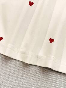 Resyla New Arrival Bestselling Heart Design Women T-Shirt, Beige - Apricot - View 3
