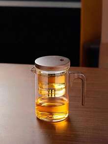 Magic Teapot, Water-Divided Glass Teapot, 2025 Pressure Control Magic Teapot, Magic Glass Teapot With Filter, Suitable For Fragrant Tea And Loose Tea Magic Teapot - Tea Square (Transparent) 600ML - View 7