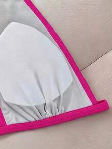 Elavelle Top de bikini à imprimé de positionnement pour femmes avec attache au cou, printemps/été - Multicolore - Voir 6