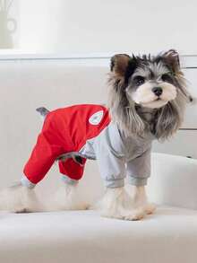 PETSIN 宠物春季新款狗狗服装 动物用品 宠物服装 狗狗背心 猫咪T恤 泰迪熊套装 小型动物服装 休闲酷炫背心 狗狗服装 猫咪服装 春夏两季新款背心 冰丝家居服：柔软网眼透气连体衣 - 彩色 - 查看 10
