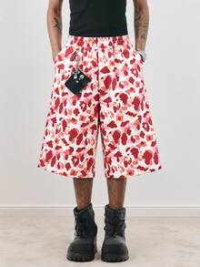 TOKVUE Men's All-Over Print Casual Versatile Daily Wear Shorts - Pink - View 1