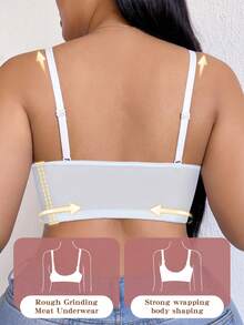 Áo ngực cỡ lớn màu đen không gọng, cài ren phía trước, nâng đỡ tốt. - Nhiều màu - Xem 2