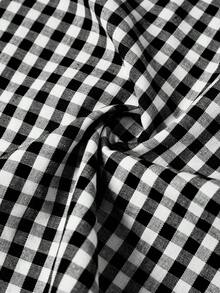 Vestido casual de verano para vacaciones y picnic con cuello redondo, cintura con lazo, bolsillo y sin mangas, holgado y informal, adecuado para varias ocasiones, uso casual y viajes - Blanco y Negro - Ver 3