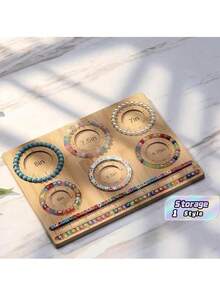 Beading Board For Jewelry Bracelet Making, DIY Jewelry Beads Board Tray, Bracelet Making Design Mat For Freelance Workshop Studio,Jewelry Organiser,Jewelry Box,Diamond Art (No Jewelry Included, Only The Tray.) - multicolor - View 3